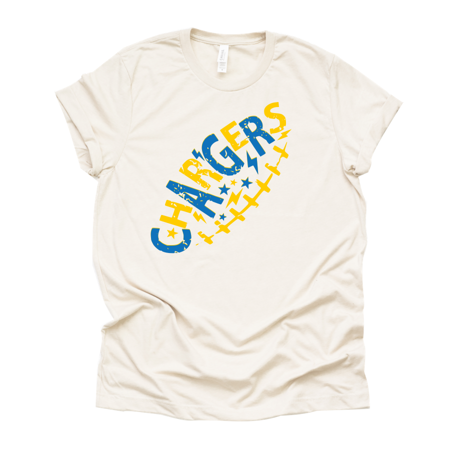 Chargers Football Tee Or Crew Cream – Market on Maple