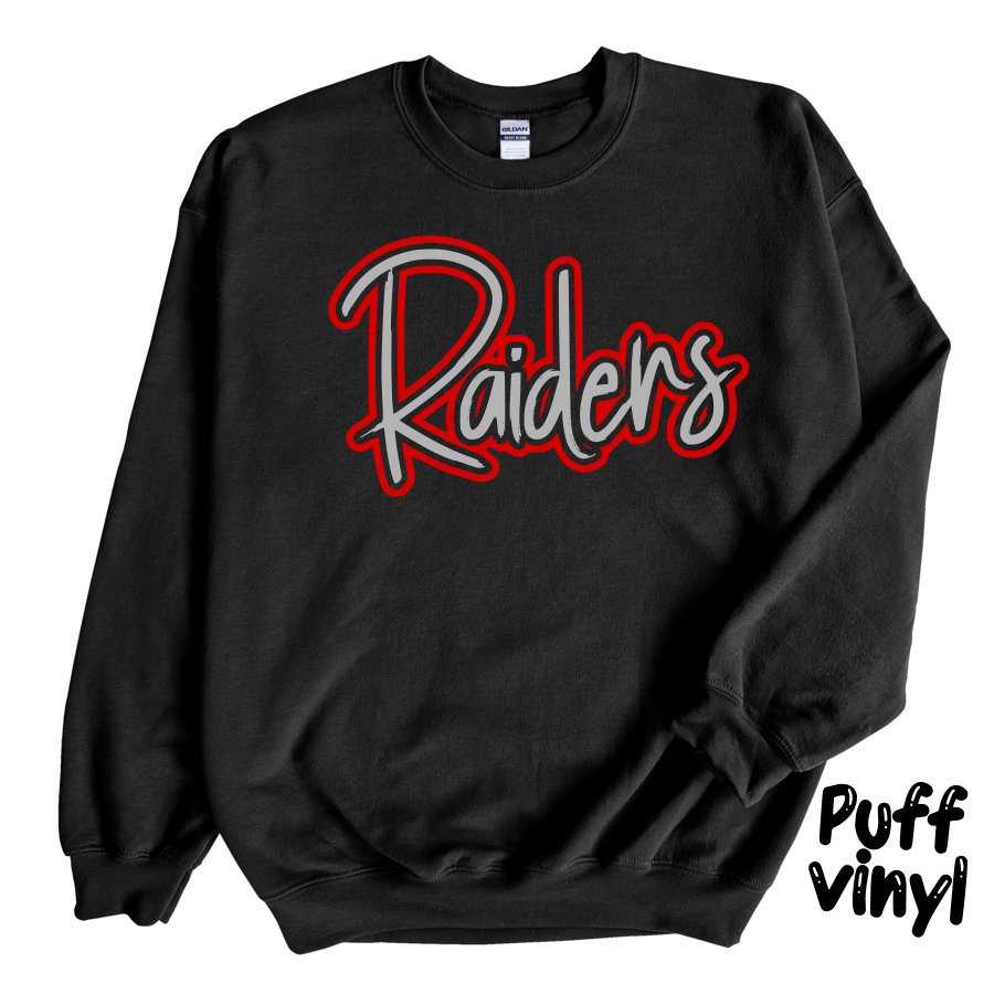 Raiders {script} PUFF Crew Sweatshirt – Market on Maple