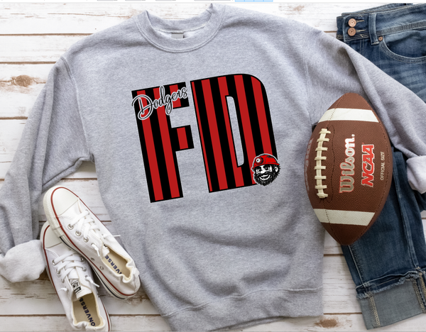 FD Dodger Striped Crew or Tee
