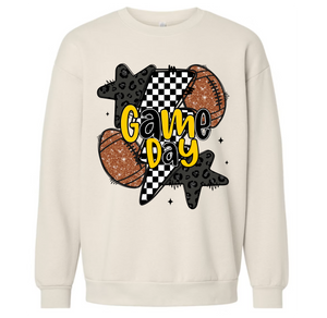 Black and Gold Game Day Crew or Tee
