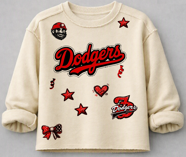 Dodger Doodle Cut & Cuffed Crew - OR - Regular Tee