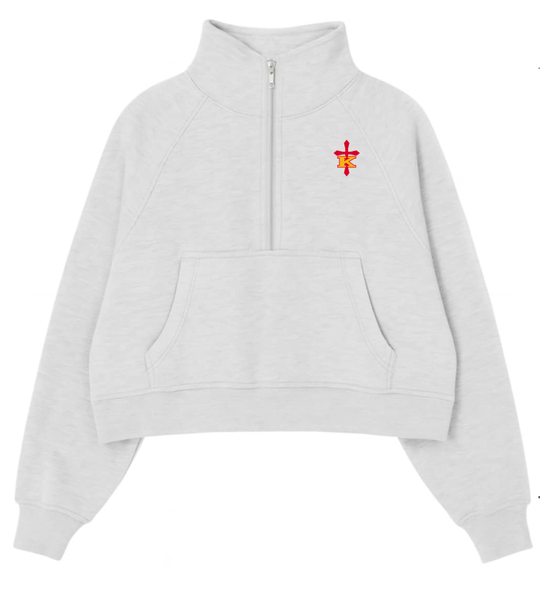 School (Your Chioce) Pride Half Zipped Cropped Fleece