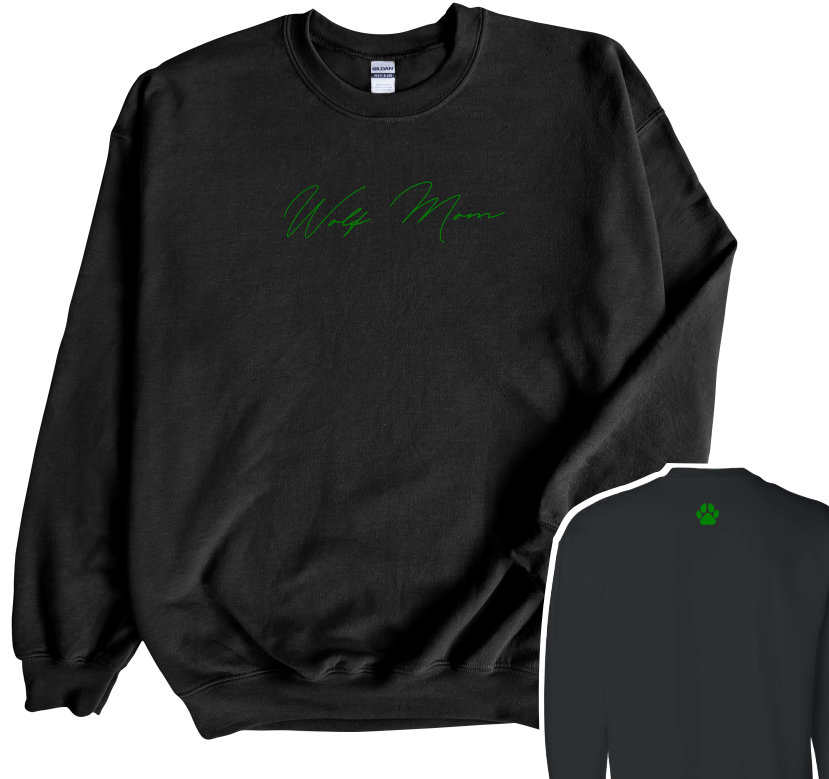 Wolf Mom or Grandma Crew Sweatshirt