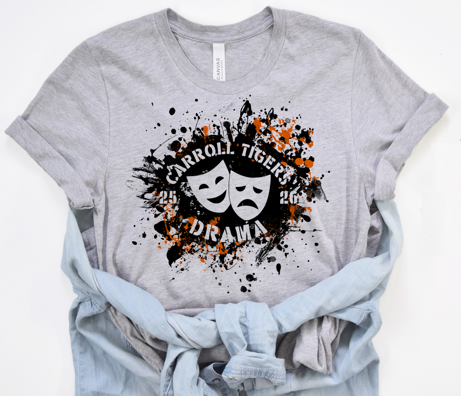 Carroll Tigers Drama 2025 T-shirt. Crew. Hoodie.