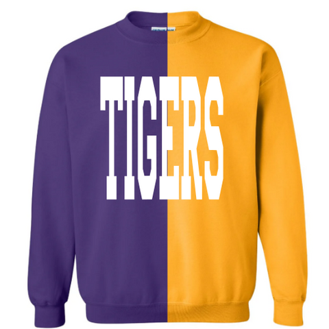 Spencer Tigers {Color Block} Purple and Gold