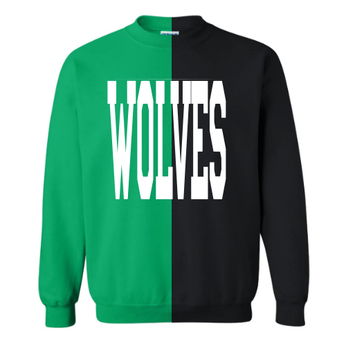 Wolves {Color Block} Green & Black