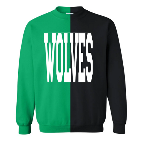 Wolves {Color Block} Green & Black