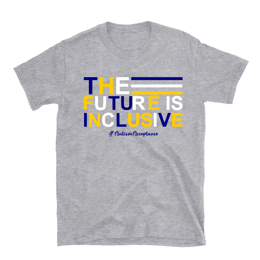 The future is inclusive T-shirt {BLUE & YELLOW}