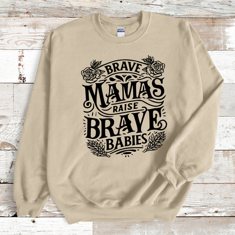 Brave Mamas Tee Or Crew Cream