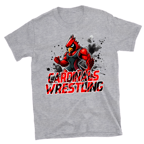 Cardinal Wrestling Tee {Grey}