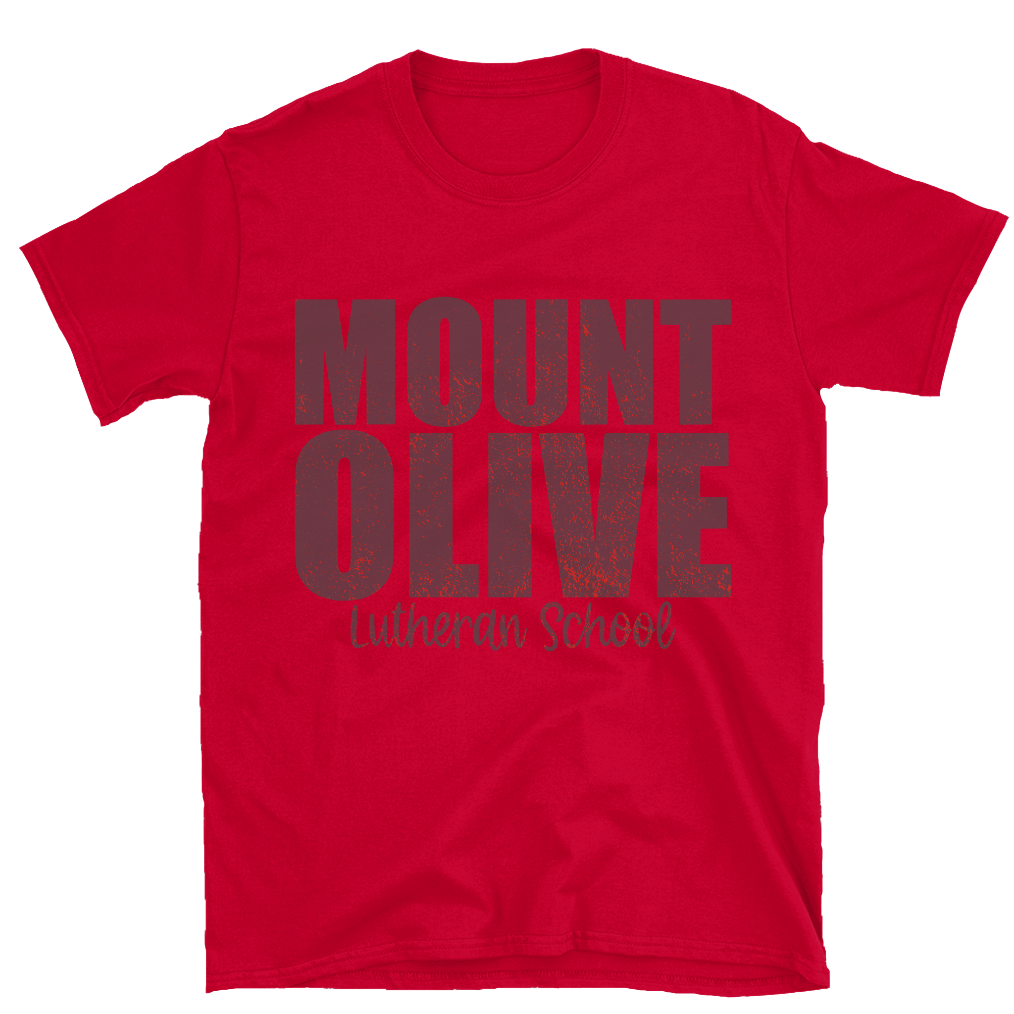 Mount Olive {Distressed RED } T-shirt Toddler - Youth - Adult