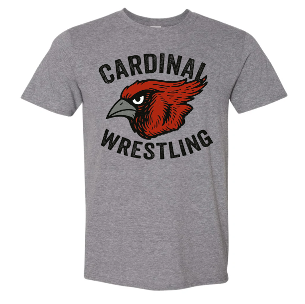 Cardinal Wrestling {Graphite Heather} Hoodie / Tee / Crew