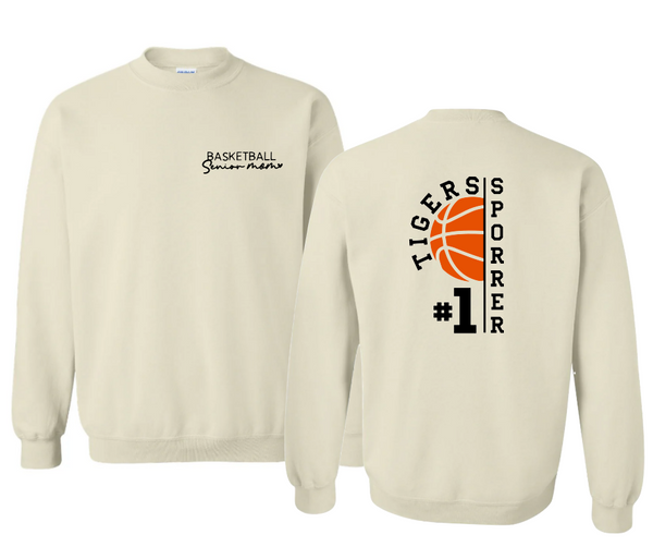 Basketball Senior Mom Crew Sweatshirt