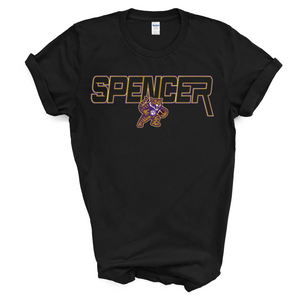 Spencer Tiger Football Tee {Toddler - Youth - Adult} Purple
