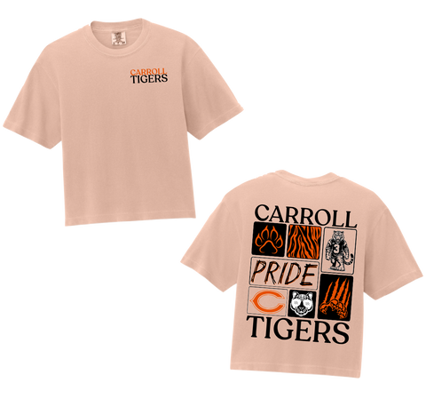 Carroll Tigers Midlength Butter Tee