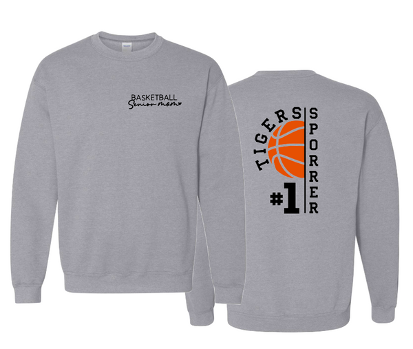 Basketball Senior Mom Crew Sweatshirt