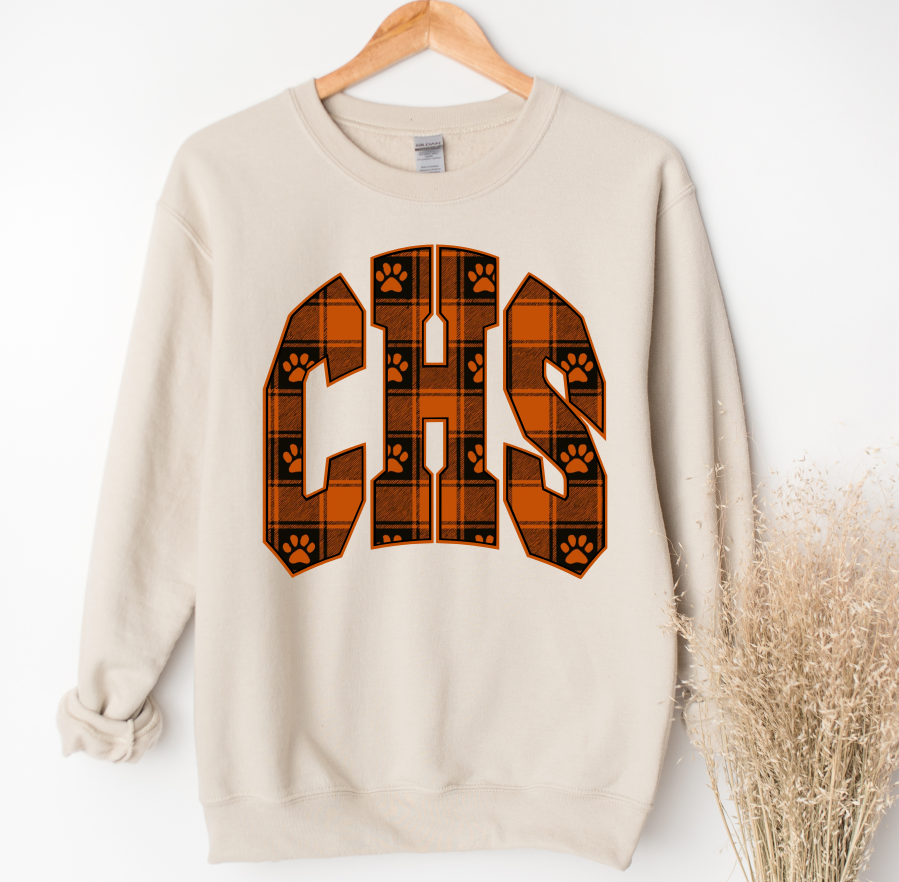CHS Plaid Crew or Long Sleeve
