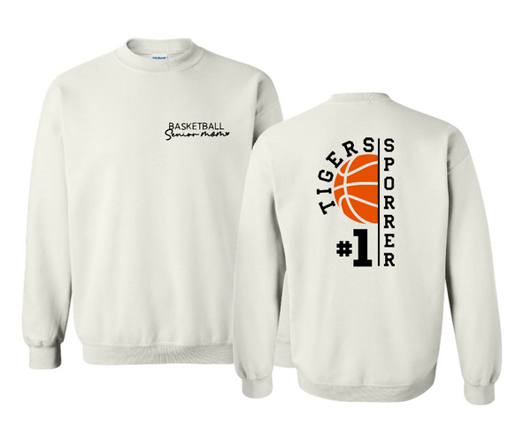 Basketball Senior Mom Crew Sweatshirt