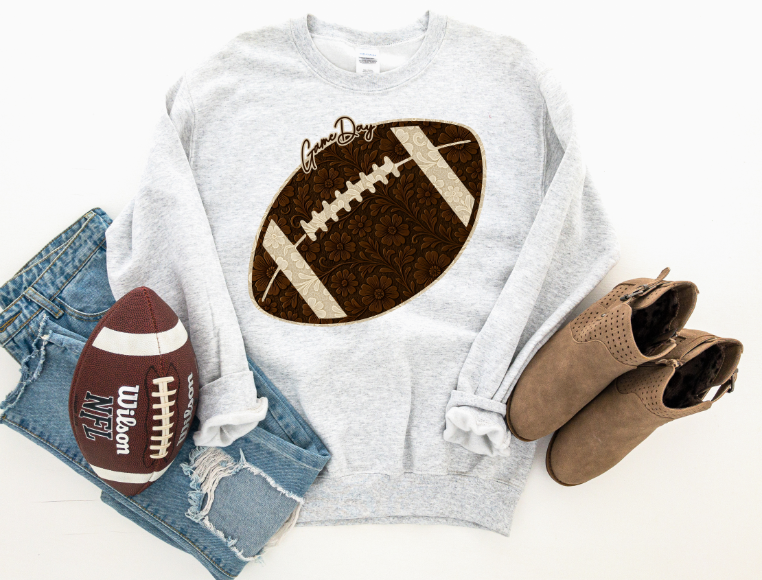 Football Leather&Lace Crew.  Youth. Adult.