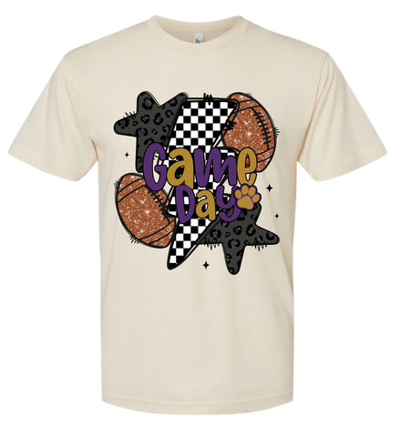 Tigers {Purple and Gold} Crew or Tee