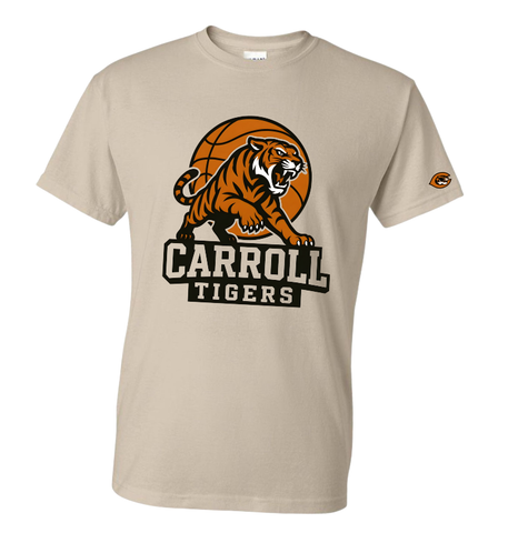 Carroll Tigers Basketball T-shirt - Crew - Hoodie SAND