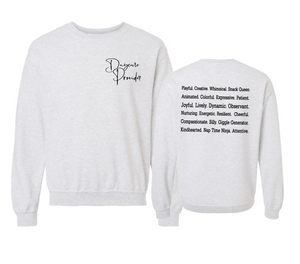 Daycare Provider {ASH front&back} Crew Sweatshirt