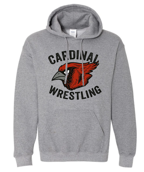 Cardinal Wrestling {Graphite Heather} Hoodie / Tee / Crew