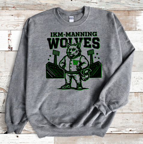 IKM-MANNING Wolves {Football Stands} Crew. Toddler. Youth. Adult.