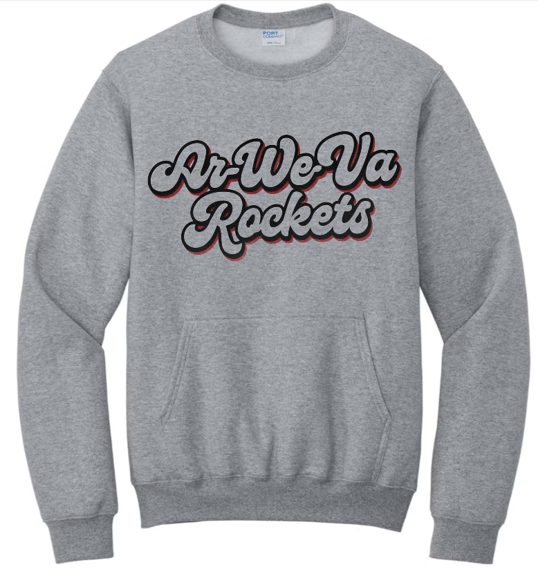 Ar-We-Va Rocket Retro Script Pocket Crew