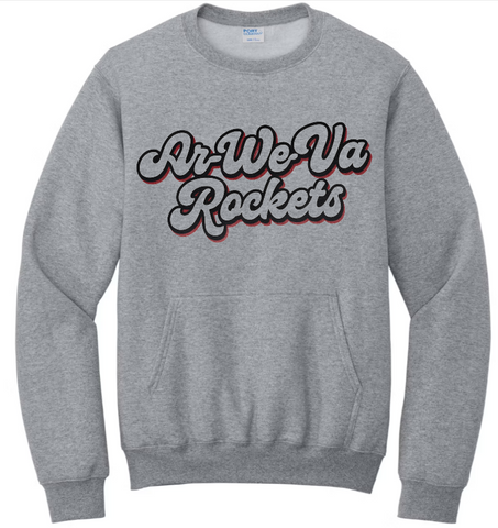 Ar-We-Va Rocket Retro Script Pocket Crew