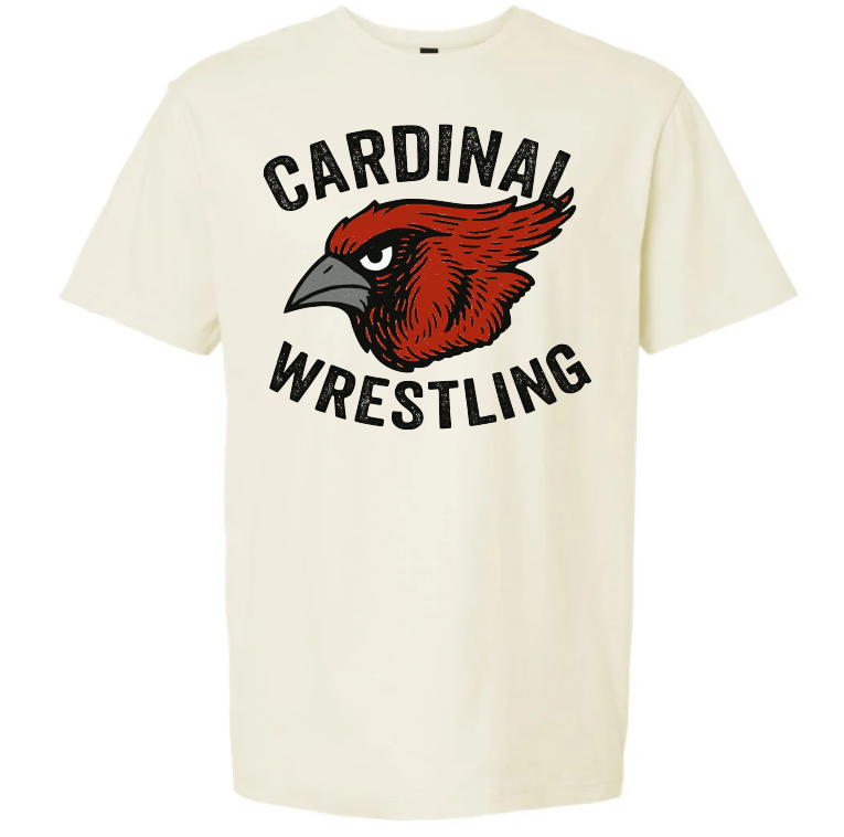 Vintage Cardinal Wrestling Tee {Off White}
