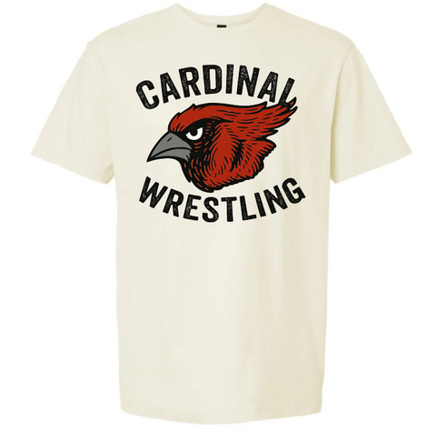 Vintage Cardinal Wrestling Tee {Off White}