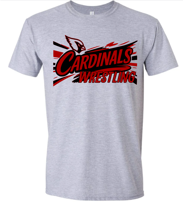 Cardinal Wrestling Tee {Grey}