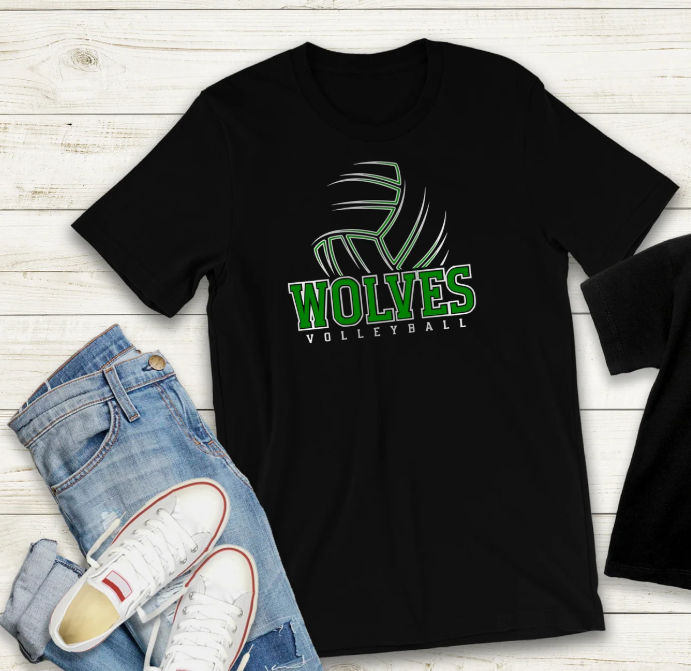 Large Wolves Volleyball Tee