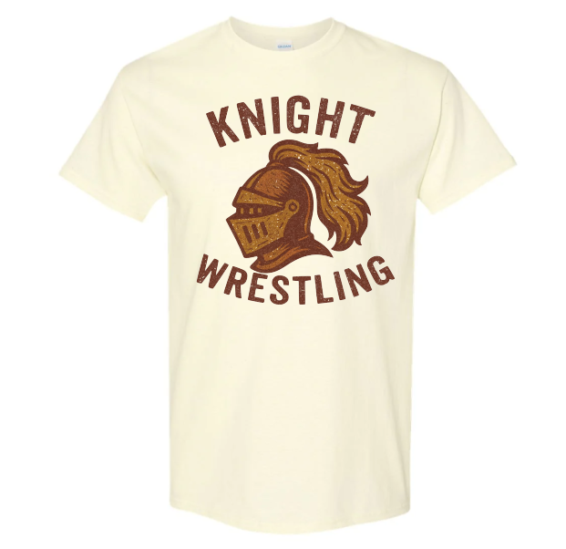 Vintage Knight Wrestling Tee {Off White}