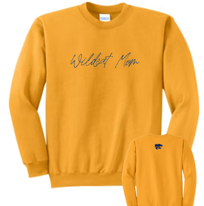 Wildcat Mom or Grandma {GOLD} Crew Sweatshirt