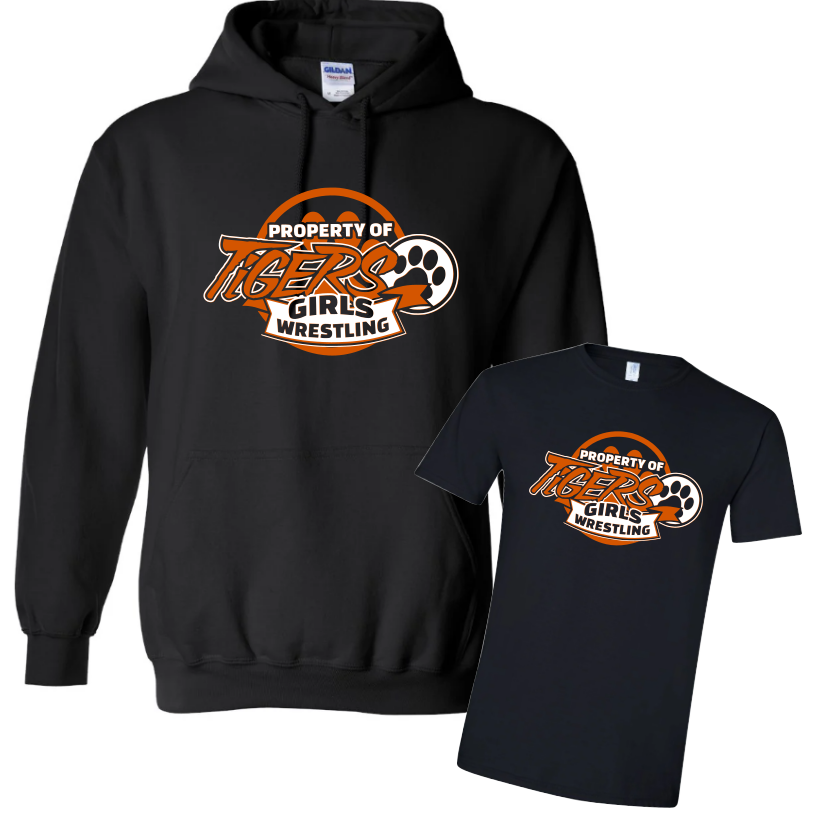 Tiger GIRLS Wrestling {Black} Hoodie / Tee / Crew