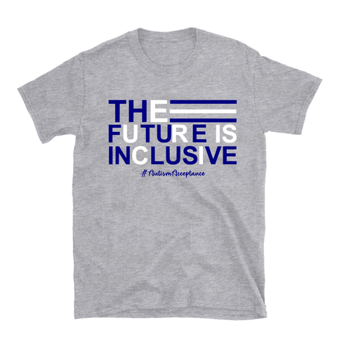 The future is inclusive T-shirt {Royal Blue and White}