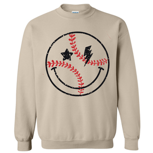 Baseball Smiley Sweatshirt