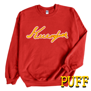 Fr Kuemper Signature Crew Puff Sweatshirt {RED}