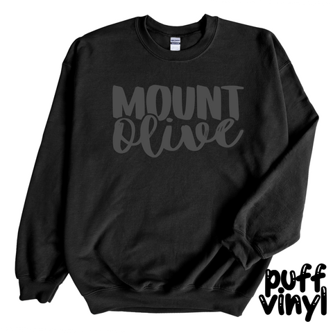 Mount Olive PUFF Crew Sweatshirt