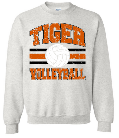 Tiger Volleyball {Orange&Black} Tee or Crew