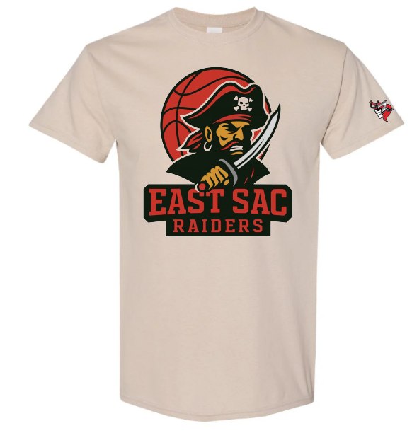 East Sac Raiders Basketball T-shirt - Crew - Hoodie SAND