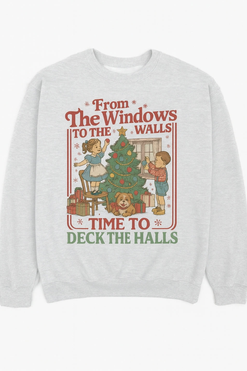 Time to Deck the Halls Crew Sweatshirt