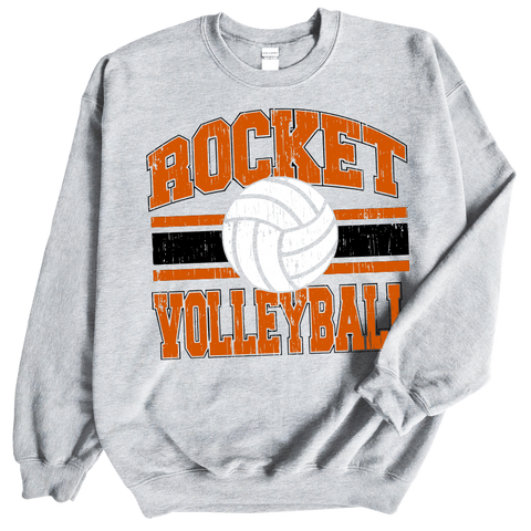 Rockets Volleyball Tee or Crew {ASH}