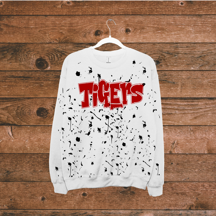 {RED} Tigers SPLAT Crew Sweatshirt