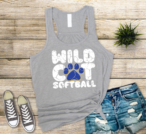 Wildcat Softball Tank {Grey}