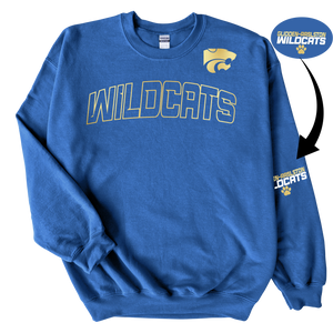 Wildcat Blue {Gold} Crew Sweatshirt