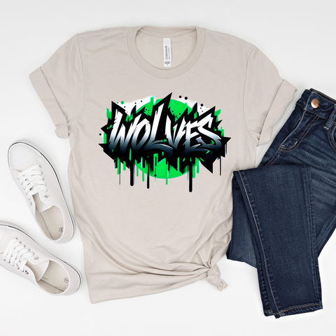 Wolves Graffiti (Toddler, Youth, Adult}