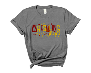 Wrestling Mama - Distressed Yellow & Red